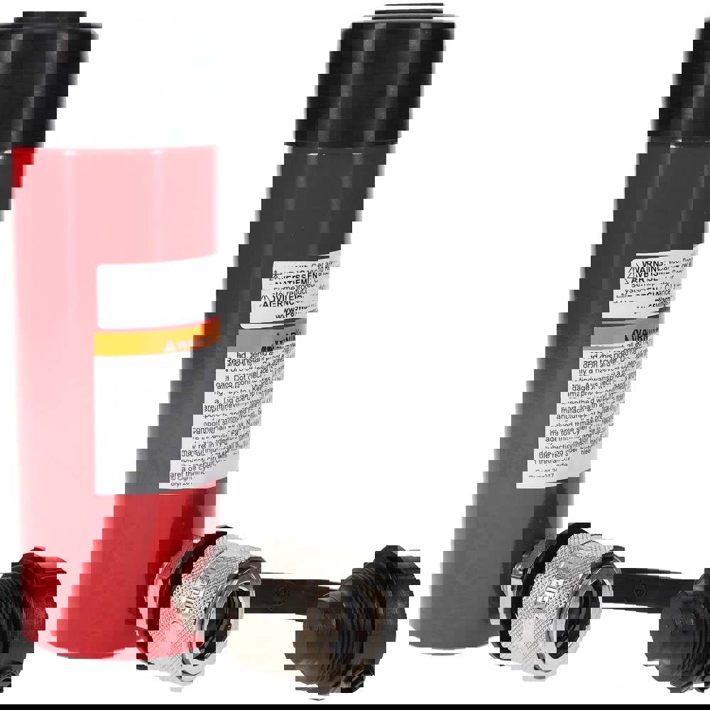 Portable Hydraulic Cylinder: Single Acting, 9 cu in Oil Capacity