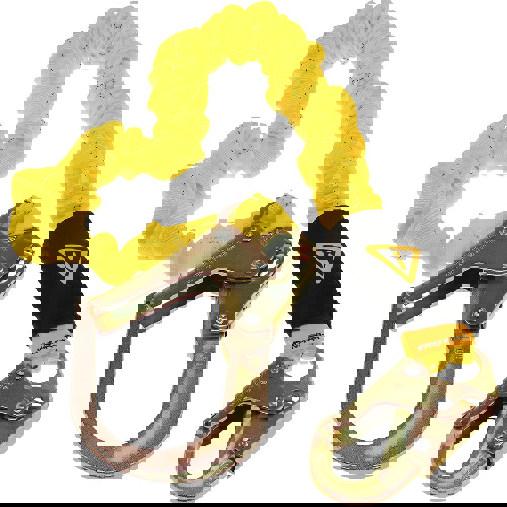 6' Long, 350 Lb Capacity, 1 Leg Locking Snap Hook Harness Shock Absorbing Lanyard