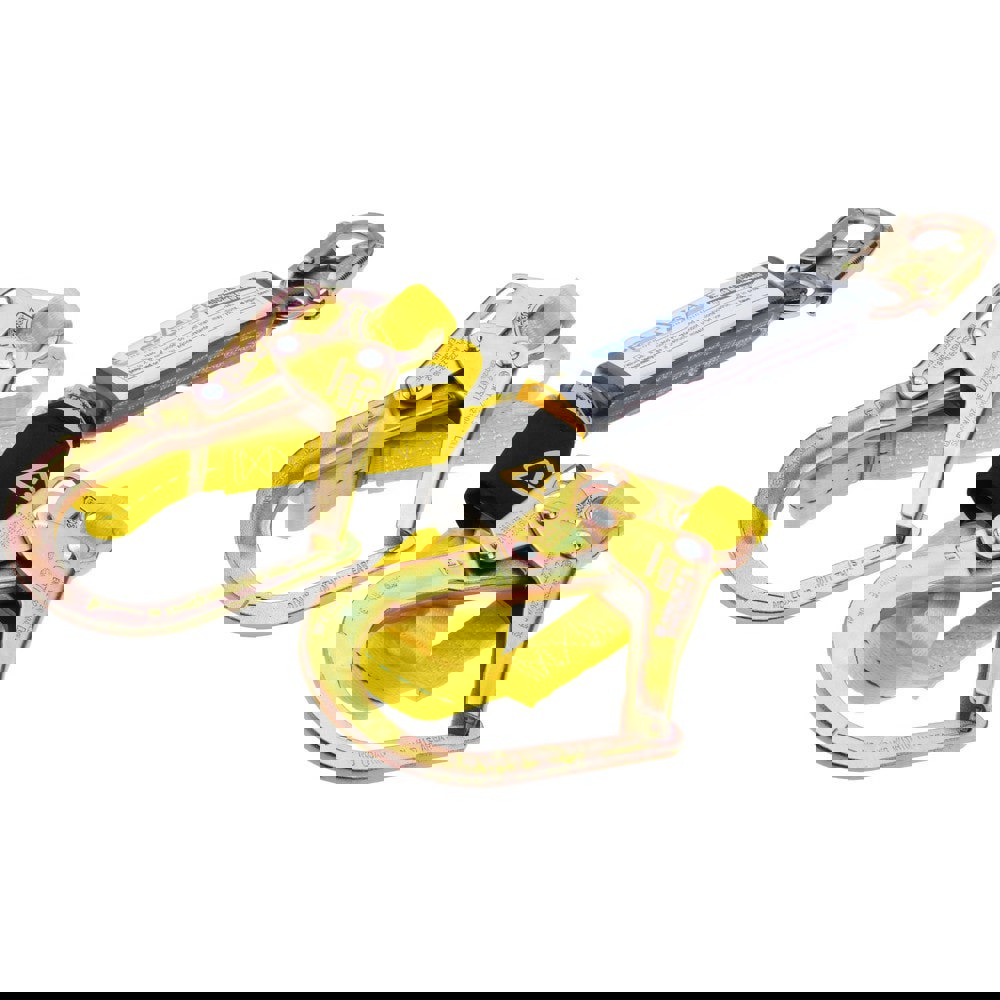 6' Long, 350 Lb Capacity, 2 Leg Locking Snap Hook Harness Shock Absorbing Lanyard