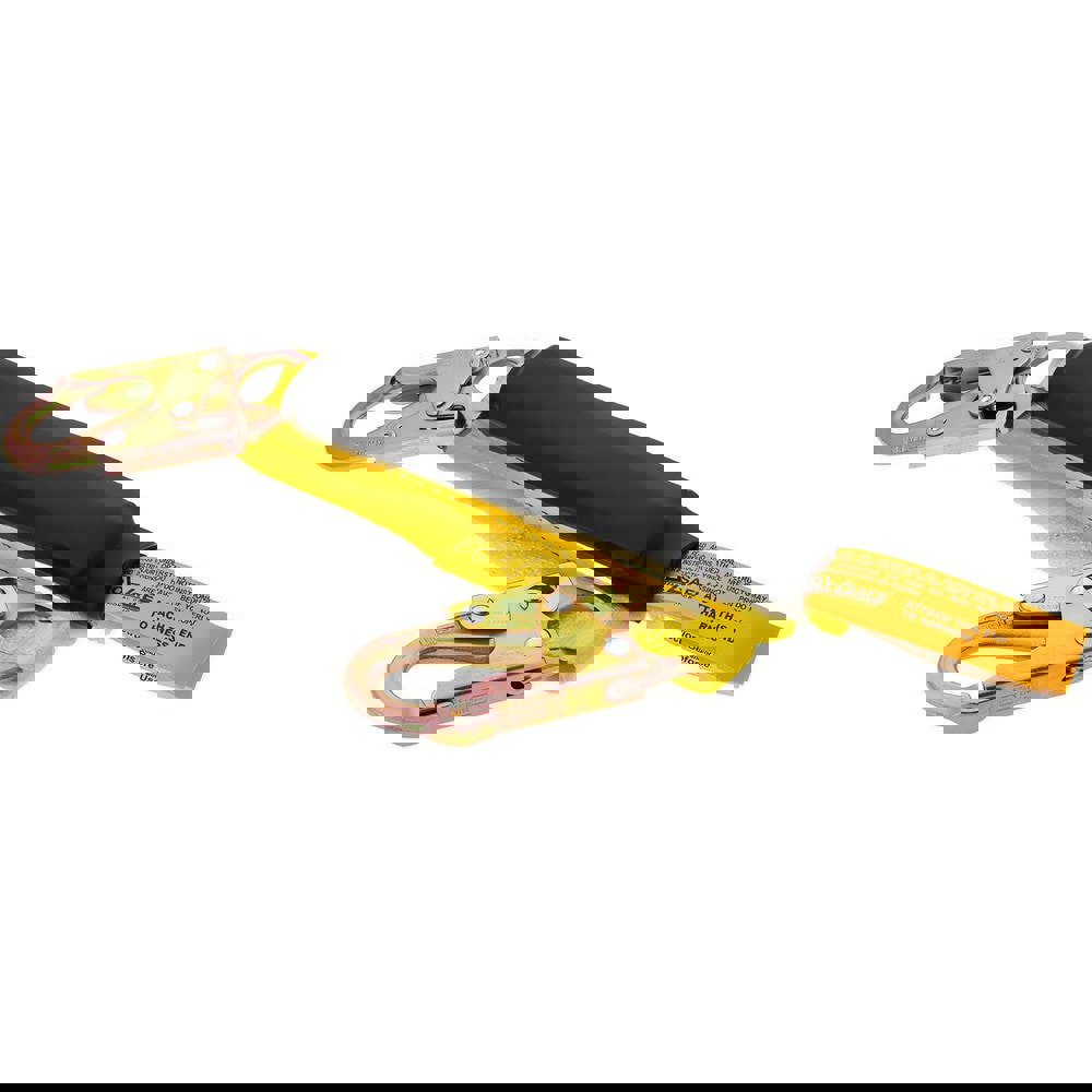 6' Long, 310 Lb Capacity, 1 Leg Locking Snap Hook Harness Shock Absorbing Lanyard