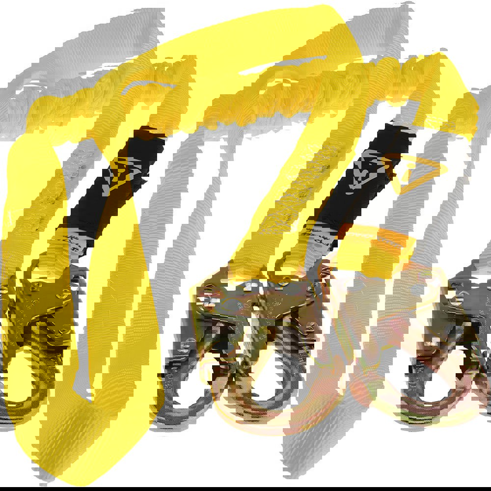 6' Long, 350 Lb Capacity, 1 Leg Locking Snap Hook Harness Shock Absorbing Lanyard