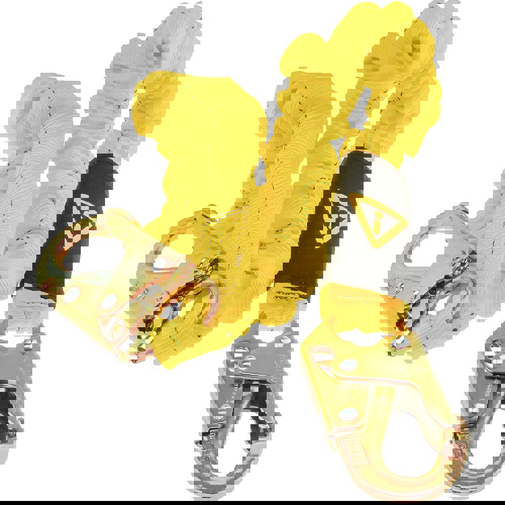 6' Long, 350 Lb Capacity, 1 Leg Locking Snap Hook Harness Shock Absorbing Lanyard