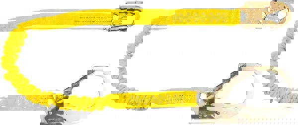 6' Long, 350 Lb Capacity, 1 Leg Locking Snap Hook Harness Shock Absorbing Lanyard