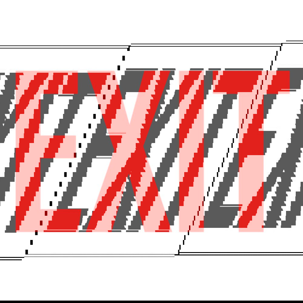 Exit, Facility, Security & Admittance, Fire, Visitor & Workplace Sign: Rectangle, Exit, EXIT