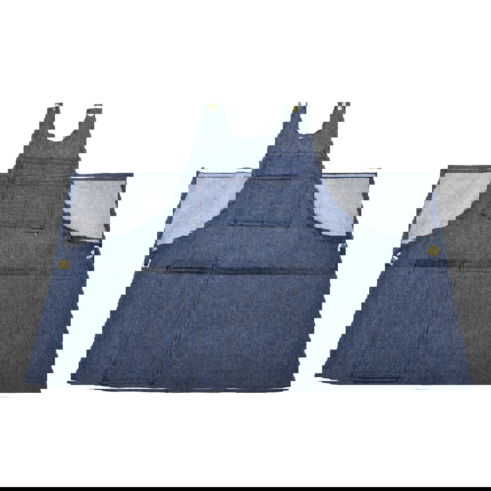 Disposable Bib Apron: Denim Blue