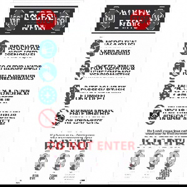 Warning & Safety Reminder Sign: Rectangl