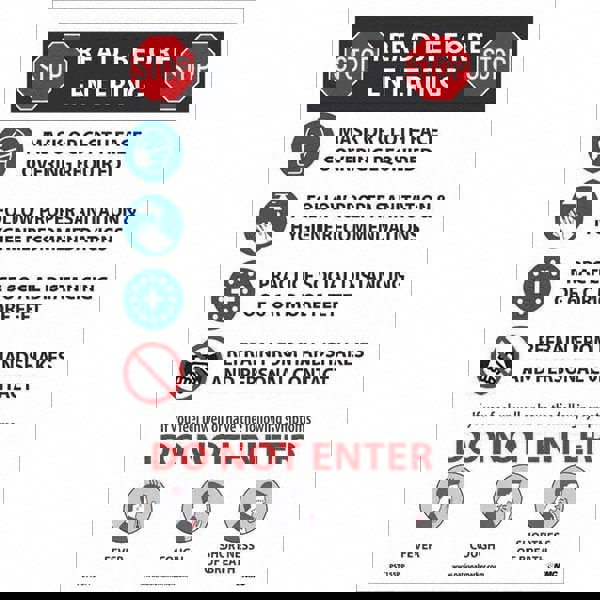 Warning & Safety Reminder Sign: Rectangl