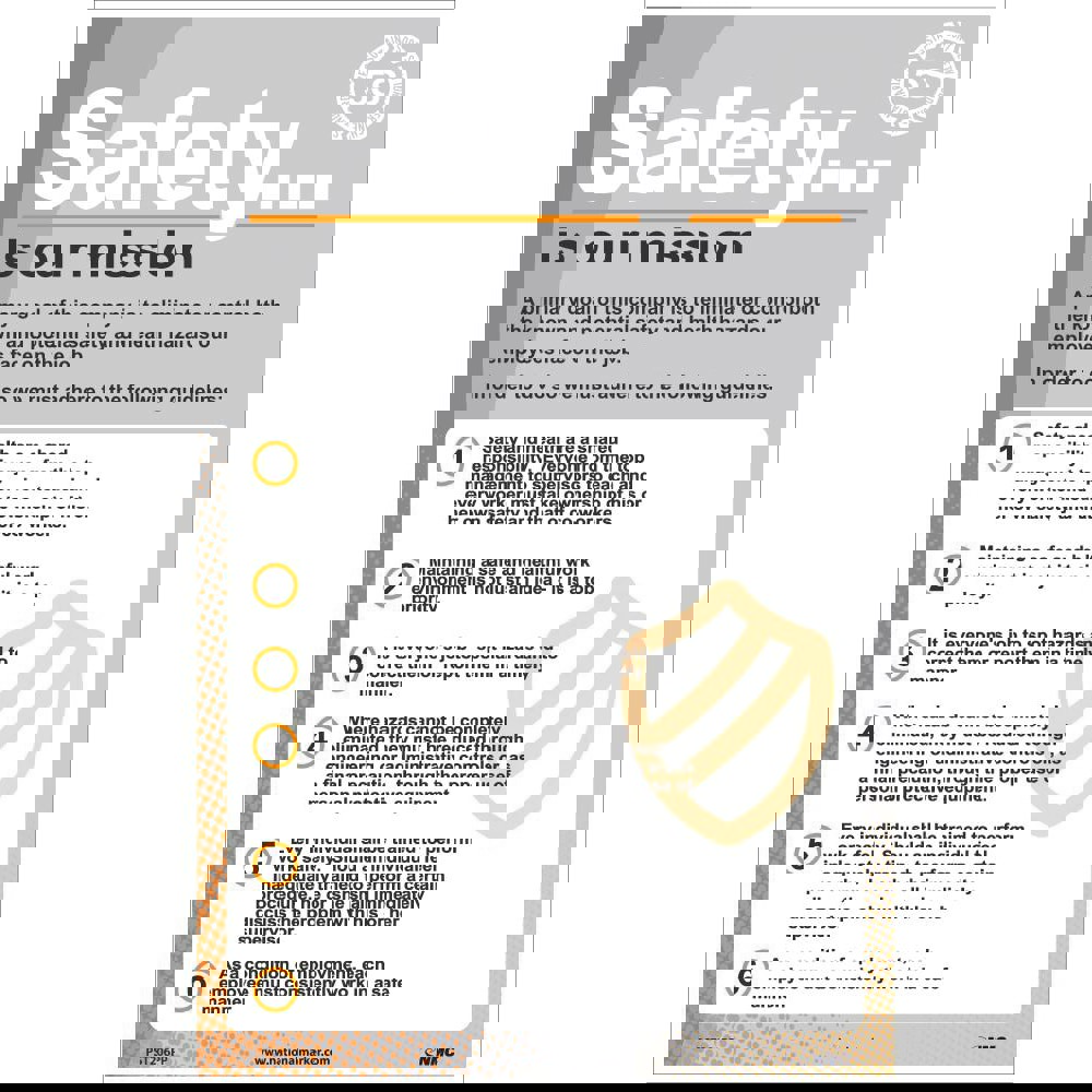 Training & Safety Awareness Posters; Subject: Teamwork ; Training Program Title: 5S; Office Safety ; Message: Safety Is Our Mission