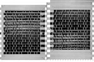 6 x 6 in. Commercial Ceiling & Sidewall Register in White Steel
