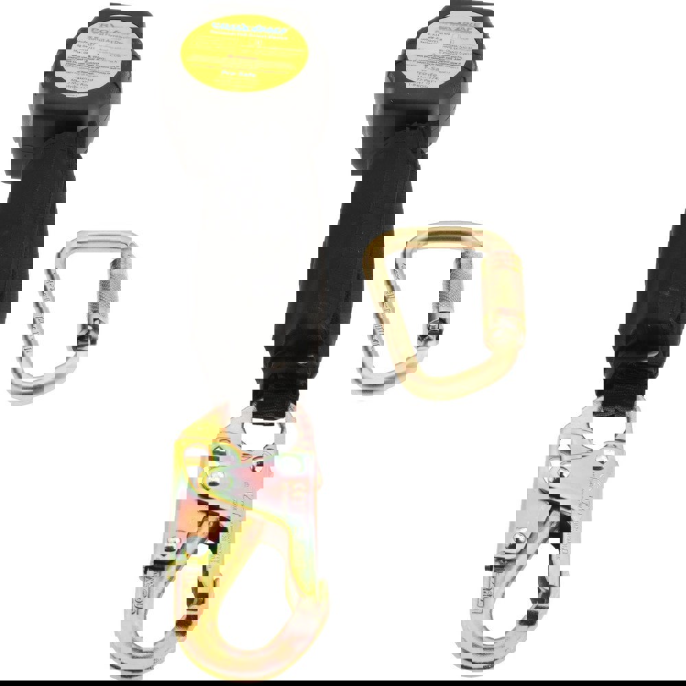 6' Long, 310 Lb Capacity, 1 Leg Locking Swivel Snap Hook Harness Fall Limiter