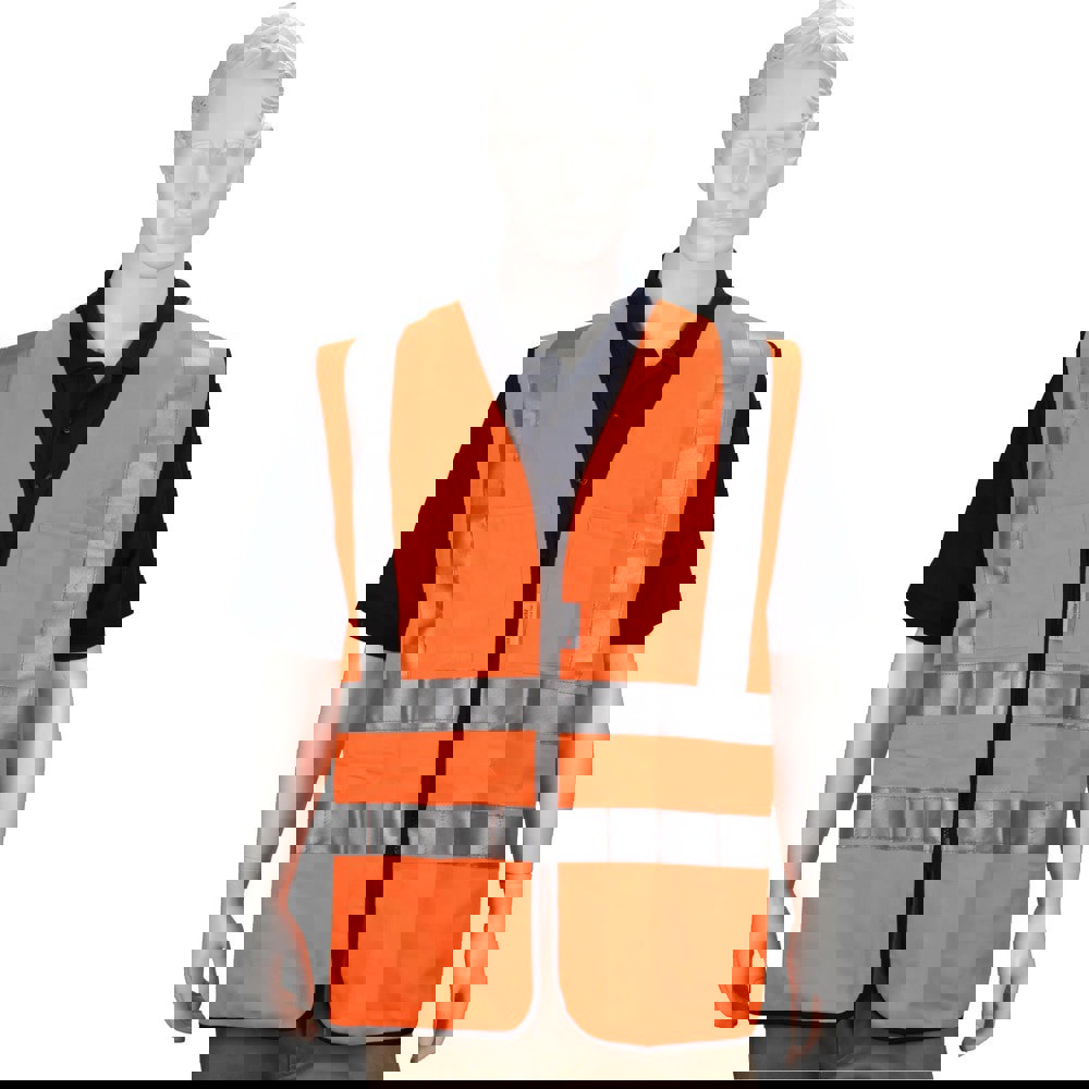 High Visibility Vest: Large, Surveyor's Vest, ANSI Class 2