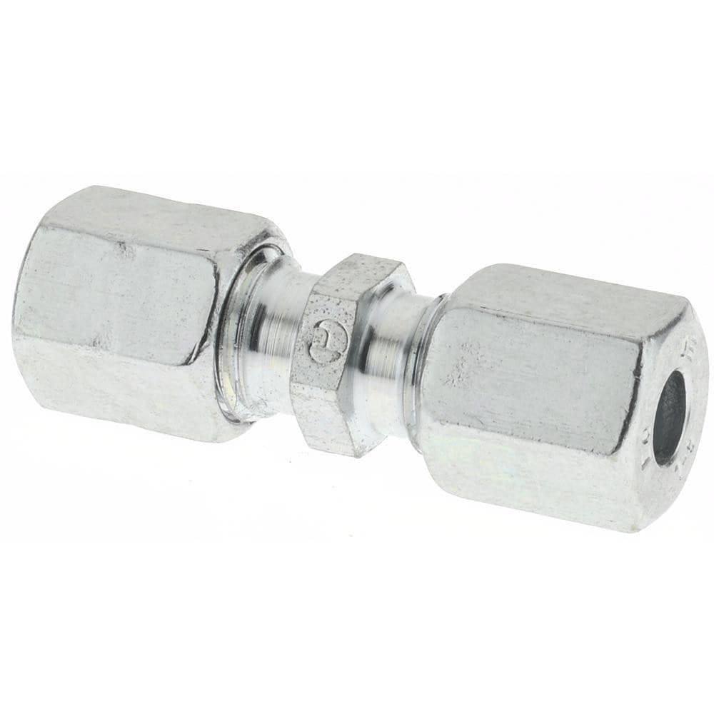 Flareless Bite-Type Tube Union: 15 mm Tube OD, Steel