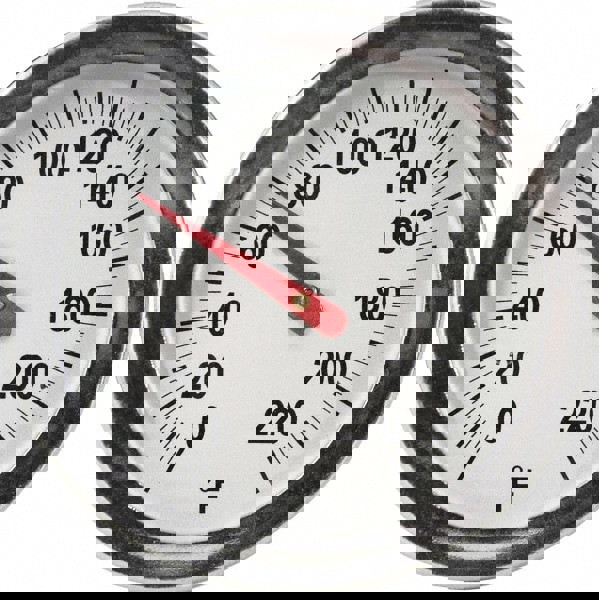 Bimetal Dial Thermometer: 0 to 220 &deg; F, 8