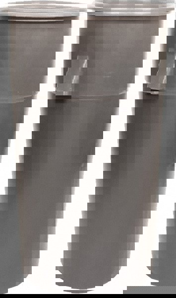 55 Gal Round Gray Trash Can