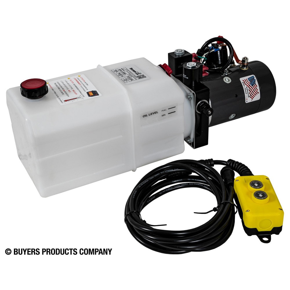 Hydraulic Power Units; Maximum Working Pressure: 2500.000psi ; Maximum Flow Rate: 8.0GPM ; Tank Capacity: 1.5gal ; Voltage: 12.00 ; Phase: None ; Overall Length: 21.50in