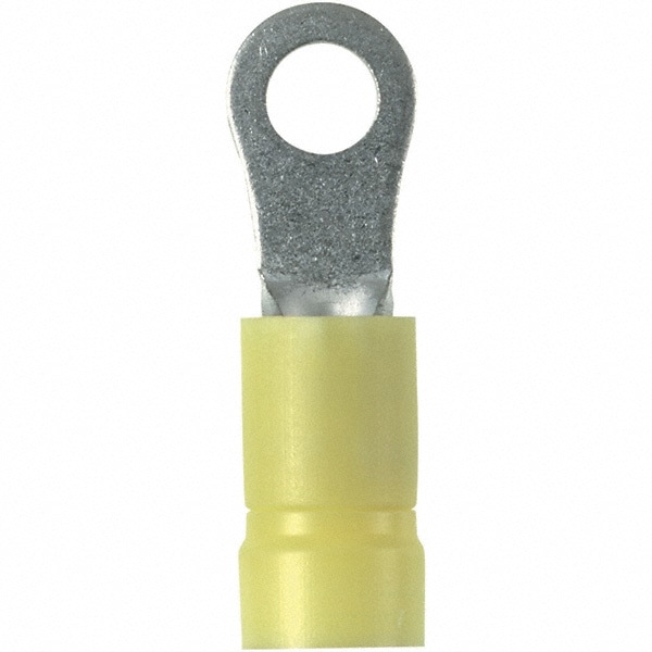 Rectangle Ring Terminal: Fully Insulated, 12 to 10 AWG, Crimp Connection