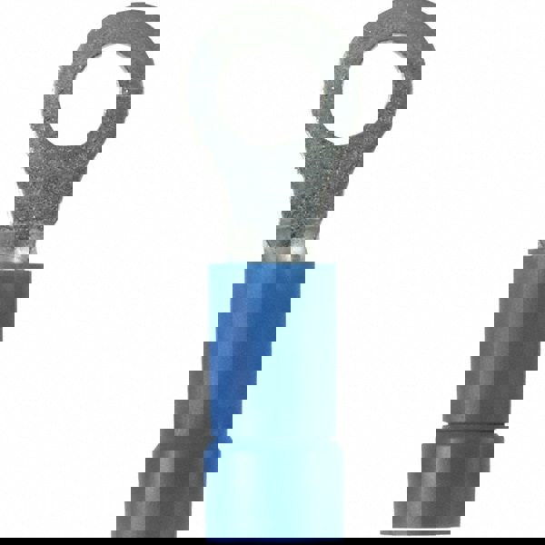 Circular Ring Terminal: Fully Insulated, 16 to 14 AWG, Crimp Connection