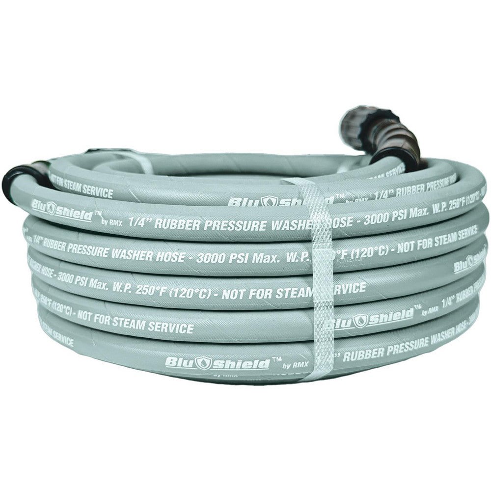 High Temperature & High Pressure Hose; Hose Length: 50ft ; Hose Inside Diameter: 0.25in ; Hose Outside Diameter: 15mm ; Hose Material: Rubber ; Minimum Working Temperature: -20F ; Maximum Working Temperature: 250F
