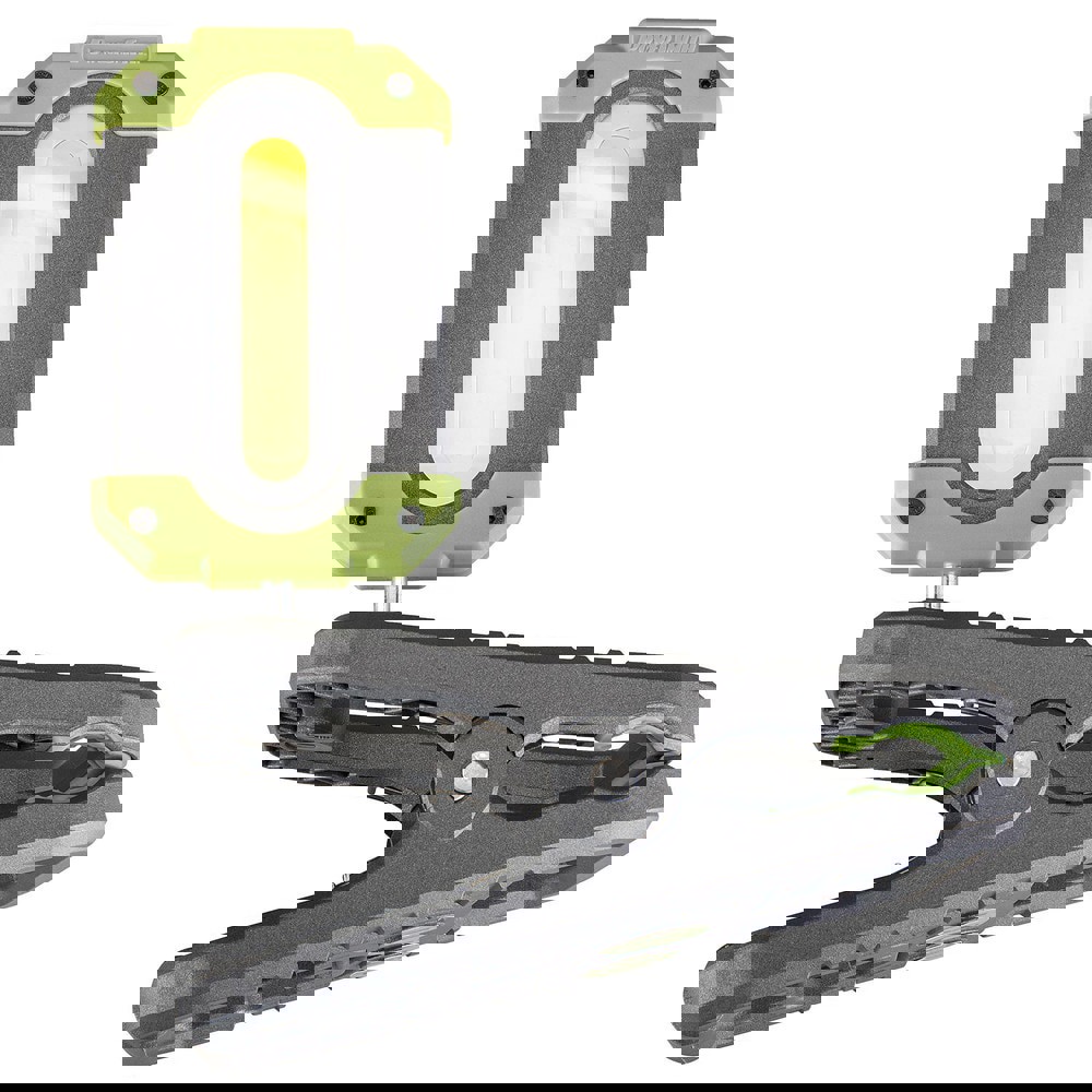 Cordless Work Lights; Light Technology: LED; Voltage: 3.70; Light Type: LED Work Light; Run Time: 3 h; Bulb Type: LED; Lumens: 1000; Power Type: Battery; Mount Type: Clamp-On; Batteries Included: Yes; Battery Size: 3.7V/4.0Ah; Battery Chemistry: Lithium-I