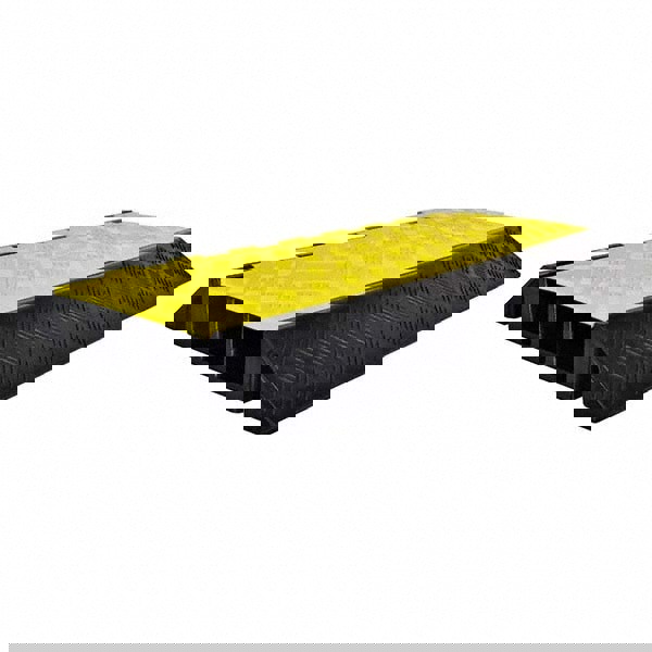 Floor Cable Cover: Polyethylene, 3 Channels, 2-1/4