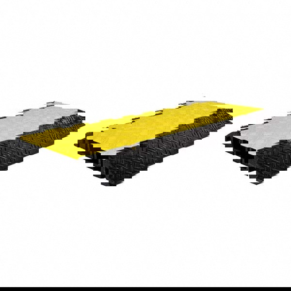 Floor Cable Cover: Polyethylene, 5 Channels, 1-1/4