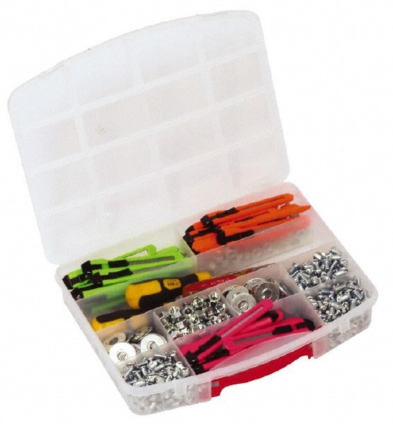 10 Compartment Gray Small Parts Heavy-Duty Tool Box