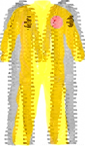 Disposable Coveralls: Size 2X-Large, 2.5 oz, Storm Flap Closure