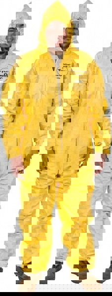 Disposable Coveralls: Size 3X-Large, 2.5 oz, PE Film, Zipper Closure