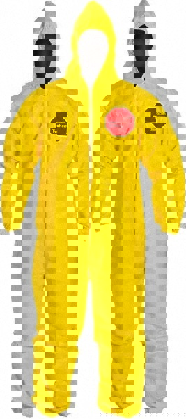 Disposable Coveralls: Size X-Large, 2.5 oz, PE Film, Zipper Closure