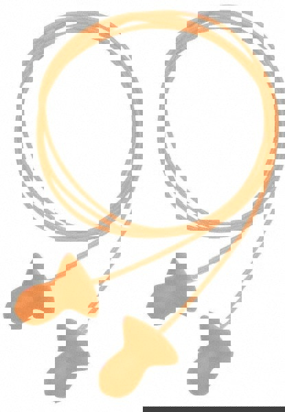 Earplugs: Vinyl, Contoured, No Roll, Corded