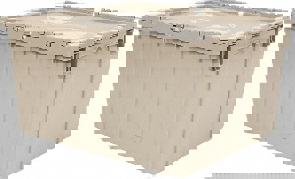 Polyethylene Attached-Lid Storage Tote: 80 lb Capacity