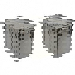 Polypropylene Attached-Lid Storage Tote: