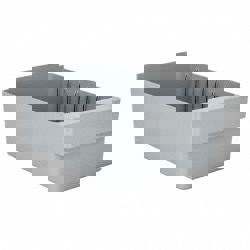 Plastic Drawer Bin: Gray