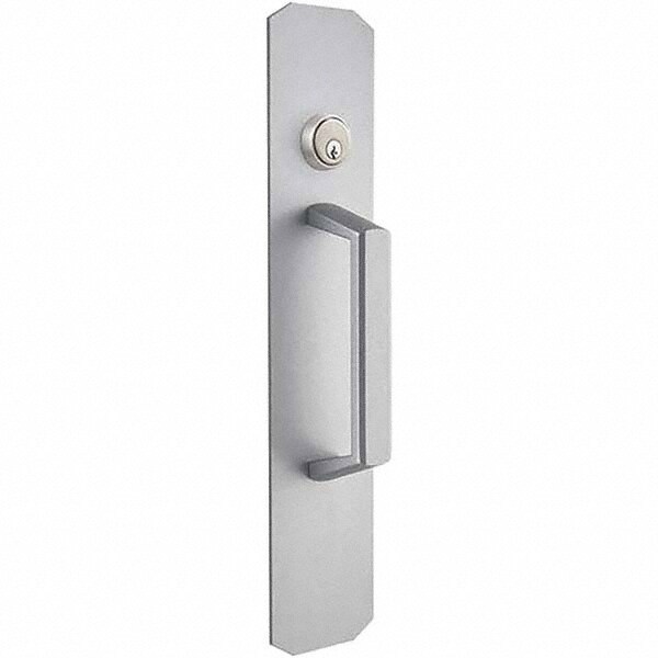 Satin Chrome Finish, Steel Thumb Piece/Pull Trim