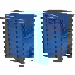 Plastic Hopper Stacking Bin: Blue