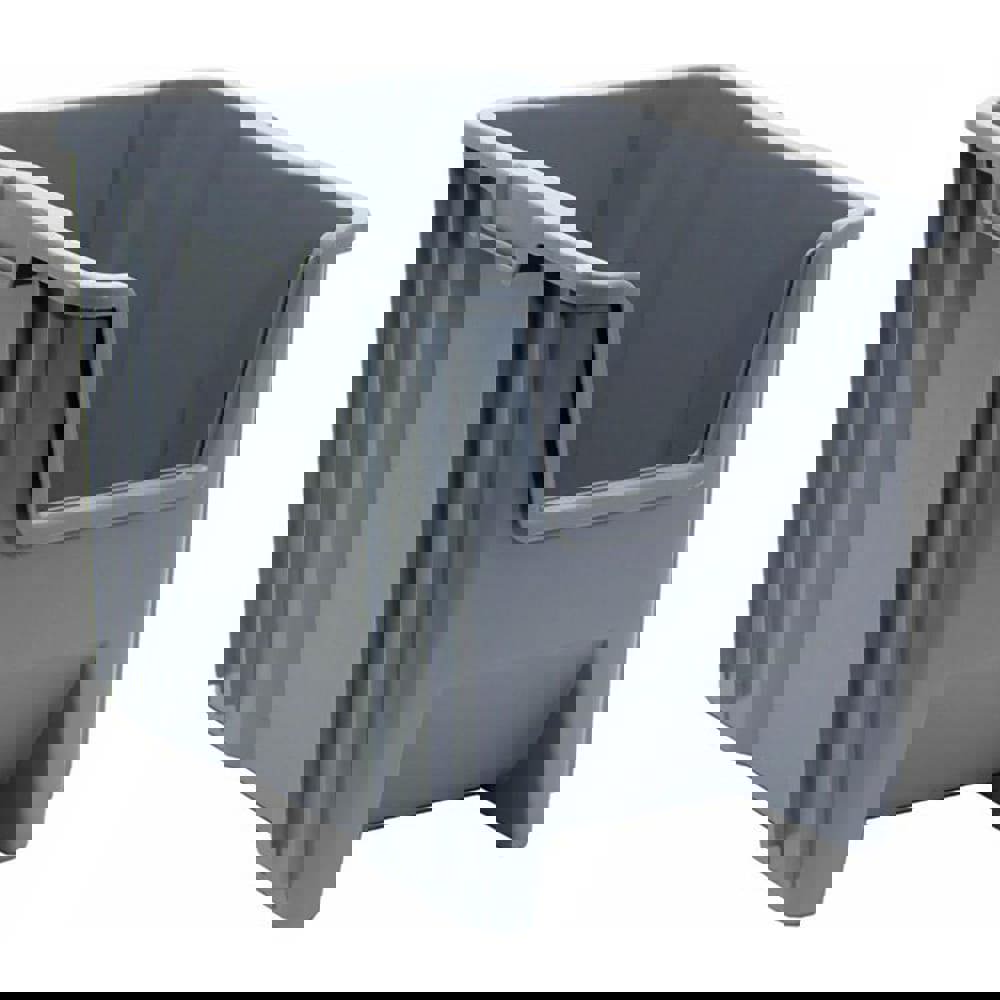 Plastic Hopper Stacking Bin: Gray