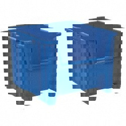 Plastic Hopper Stacking Bin: Blue