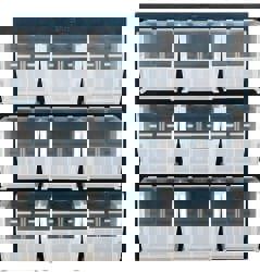 9 Bin Louvered Panel with Ultra Bins