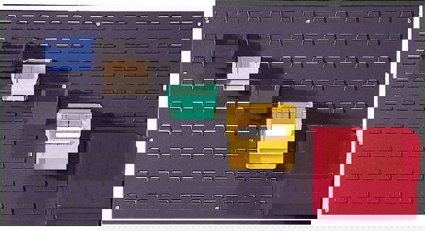 Pick Rack: Louvered Panel with Bins, 320 lb Capacity, 19