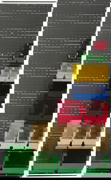 Bin Louvered Panel: Use with Quantum Storage Systems - ALL QUS Bins, Gray