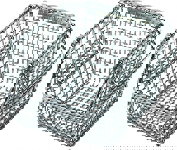 Metal Hopper Stacking Bin: Chrome