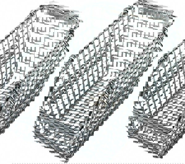 Metal Hopper Stacking Bin: Chrome