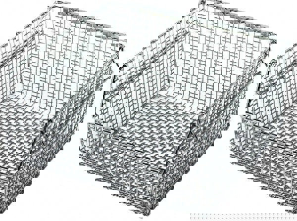 Metal Hopper Stacking Bin: Chrome