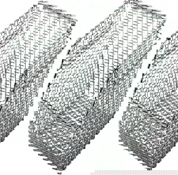 Metal Hopper Stacking Bin: Chrome