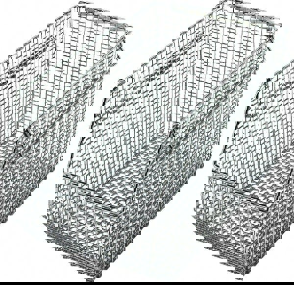 Metal Hopper Stacking Bin: Chrome