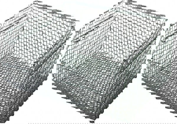 Metal Hopper Stacking Bin: Chrome