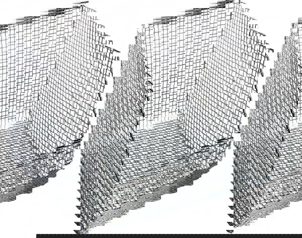 Metal Hopper Stacking Bin: Chrome