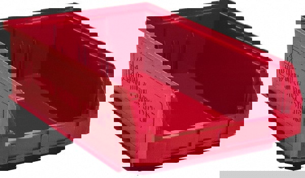 Plastic Hopper Stacking Bin: Red