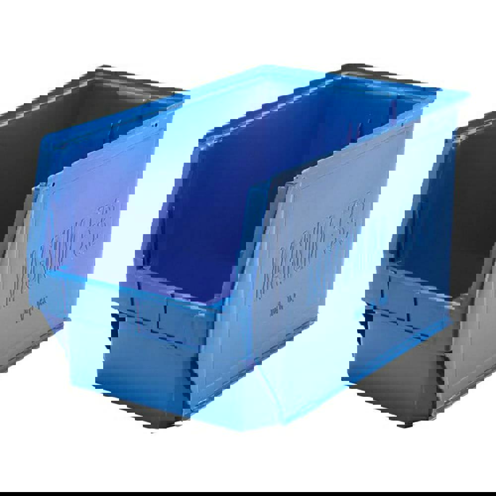 Plastic Hopper Stacking Bin: Blue