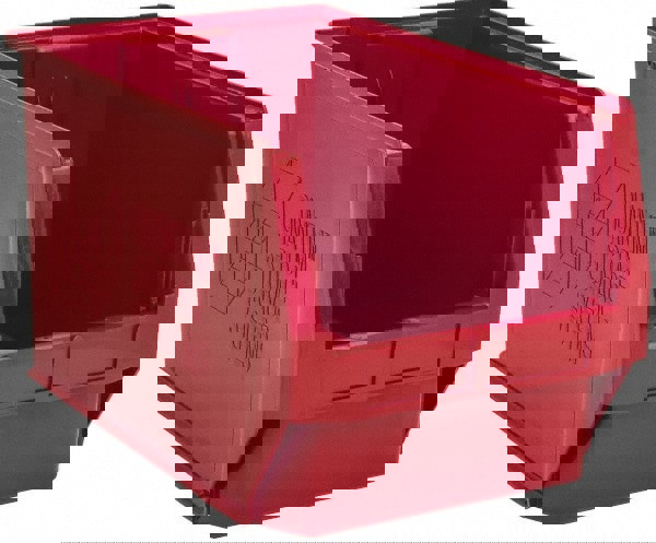 Plastic Hopper Stacking Bin: Red
